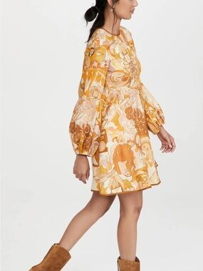 Zimmermann Tempo Long Sleeve Mini Dress Size 1